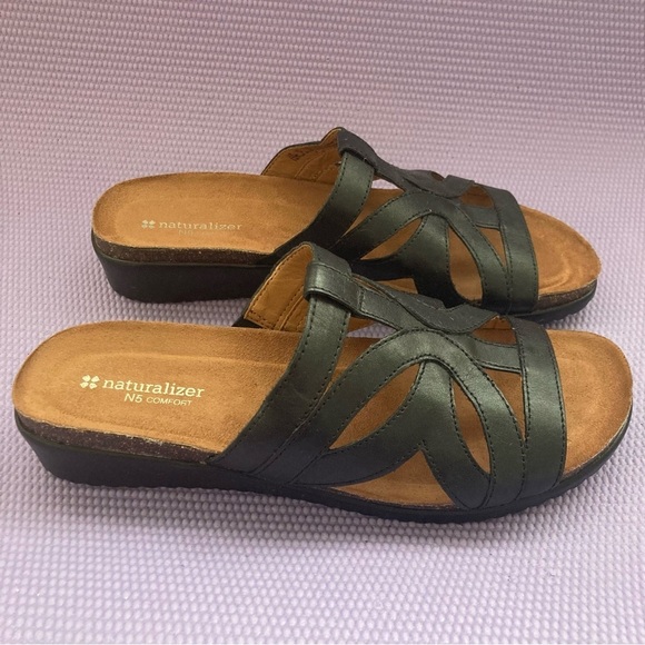 Naturalizer Shoes - Naturalizer N5 Comfort Fryda  Women's Black Sandals Slip On  Size US 11 m